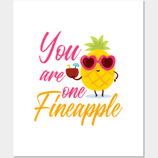 Funny Pineapple Summer Posters and Art